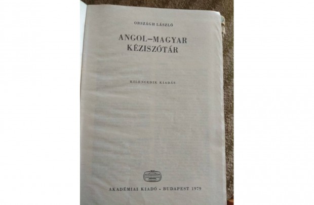 Angol magyar kéziszótár