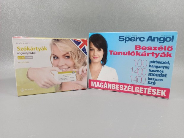 Angol nyelv tanulkrtyk - 2 csomag (magnbeszlgetsek + szavak)