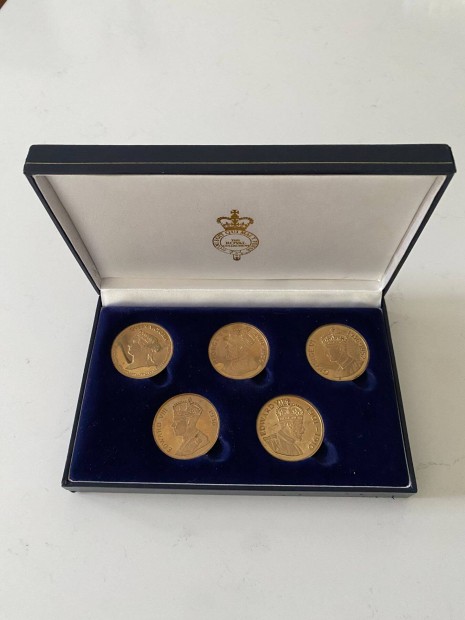 Angol uralkodók the royal collection érméi dszdobozban
