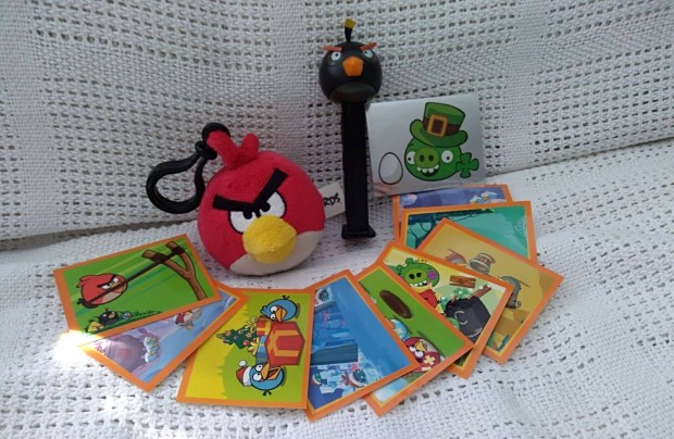 Angry Birds plss kulcstart (8 cm), PEZ adagol, s 10 db matrica