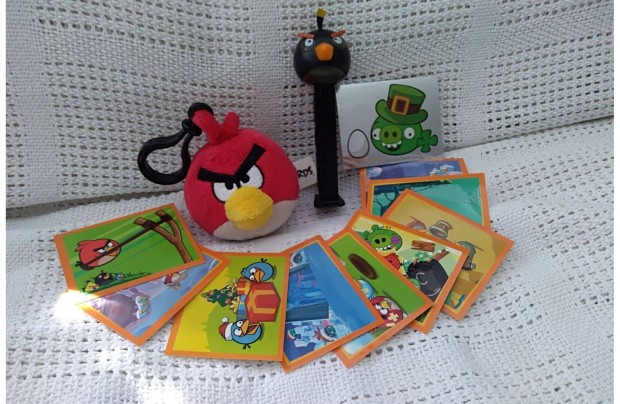 Angry Birds plss kulcstart (8 cm), PEZ adagol, s 10 db matrica