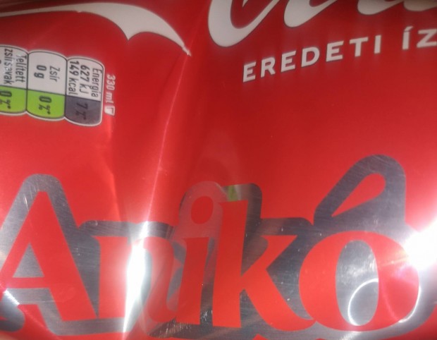 Anikó névre szóló Coca Cola alumínium doboz