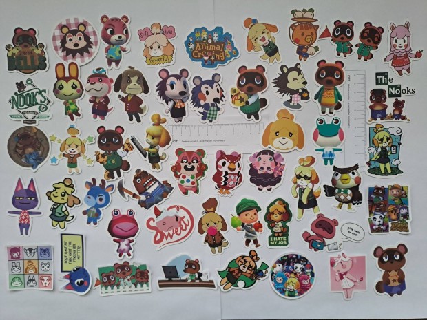 Animal Crossing 50 db matrica 4-6 cm j