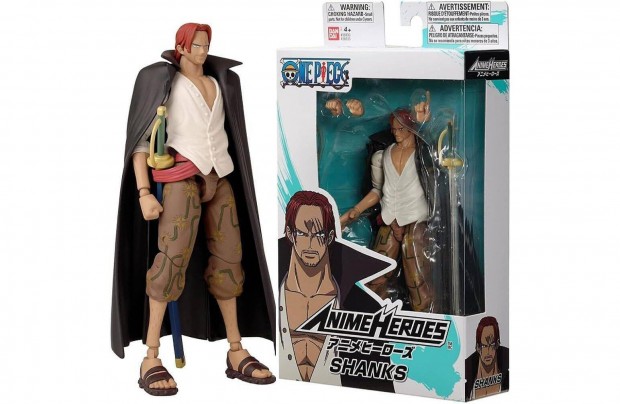 Anime Heroes One Piece Shanks figura 17 cm Bandai