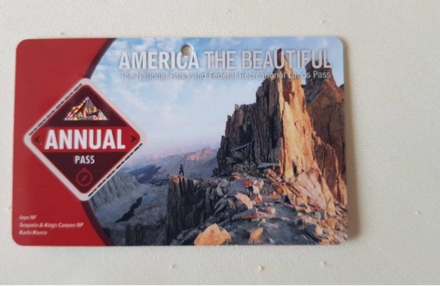 Annual Pass, America the Beautiful USA nemzetiparkokhoz belpkrtya