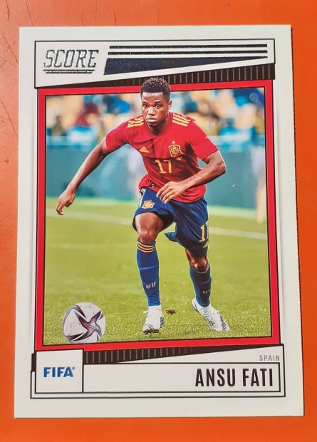 Ansu Fati (Spanyol vlogatott) Panini Fifa Score focis kartya