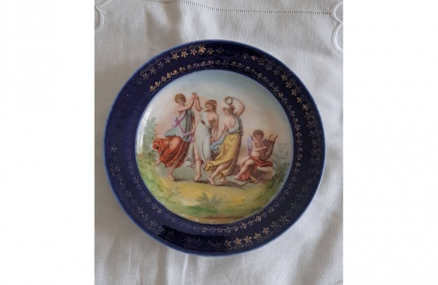 Antik Altwien s Victoria Austria kk szl zsner jelenetes porceln