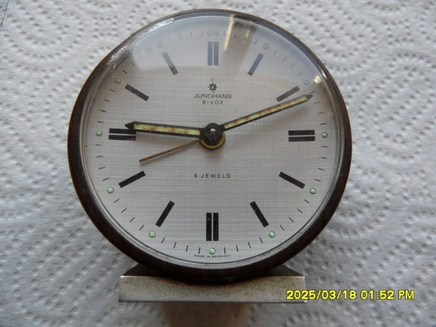 Antik Junghans Bivox 4 Jewels asztali óra