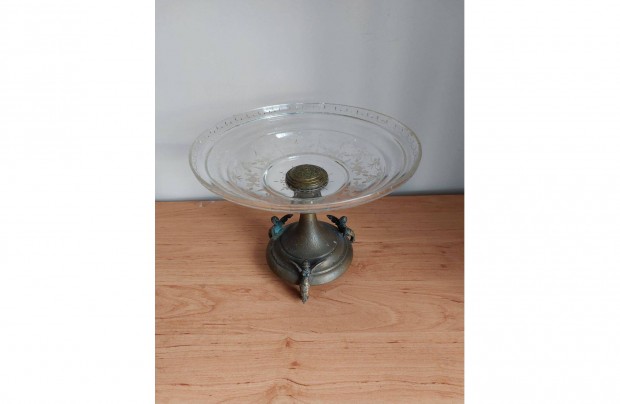 Antik Rokok� k�n�l�t�l ( 3 db angyalka ) Csiszolt �vegt�l