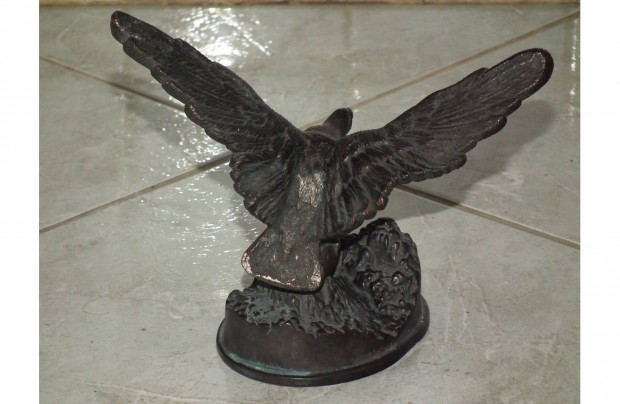 Antik Turul sas szobor turulmadár régi patinás súlyos bronz nr.4