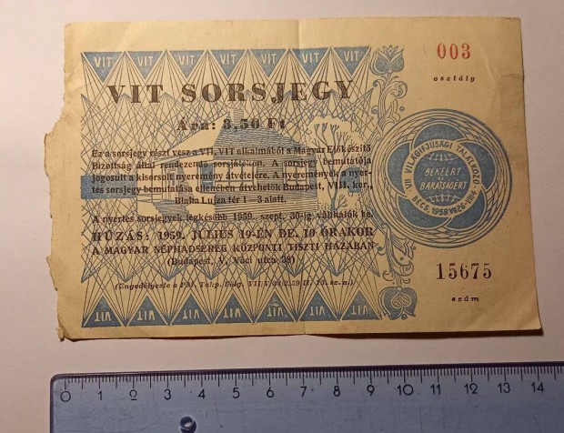 Antik VIT sorsjegy (1959)