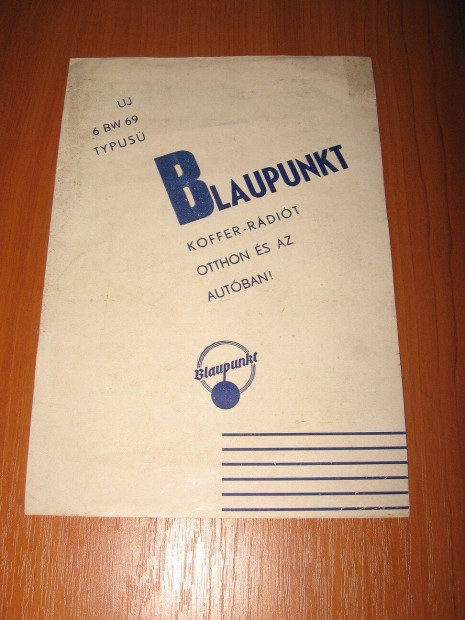 Antik , rgi Blaupunkt 6 BW 69 koffer rdi ismertet 1939