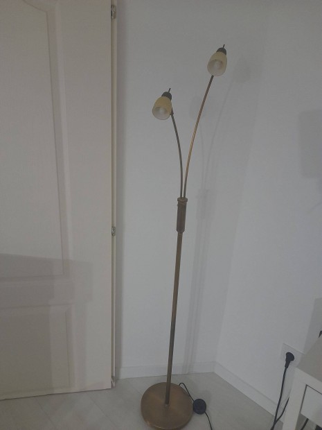 Antik bronz állólámpa 2 foglalattal / Szarvasi Zrt. Torontó
