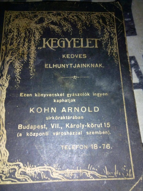 Antik emlkknyvecske Kohn Arnold 1900-bl