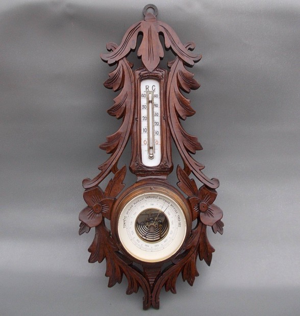 Antik fa fali barom�ter h�m�r�