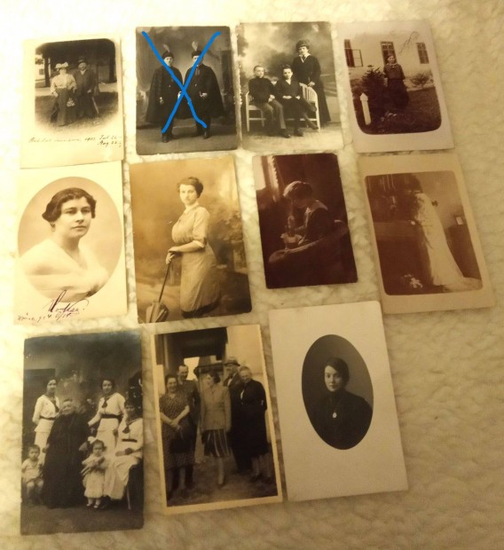 Antik fot kpeslap szemlyfot 1902-1943 fekete-fehr,28 db24postatis