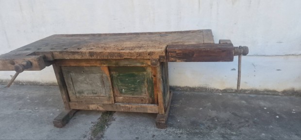 Antik gyalupad rgi mhely asztal loft industrial dizjn munka pad