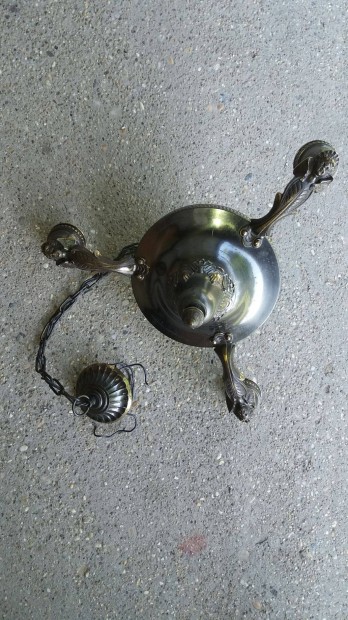 Antik hatású 3 foglalatos réz hatású - fém csillár eladó