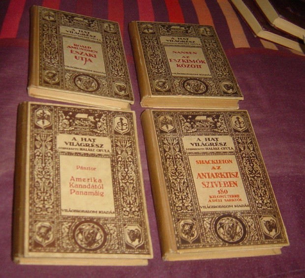 Antik könyv sorozat - A hat világrész 4 db (1923-1929)