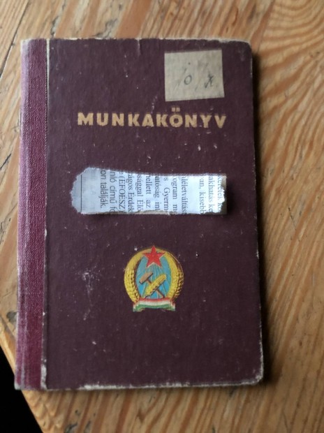 Antik munkaknyv 1950-es irat 1500 Ft 