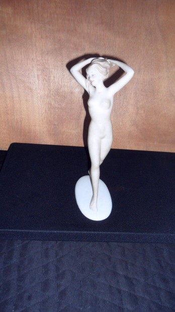 Antik nmet porceln minsgi sznes ni akt szp figura szobor