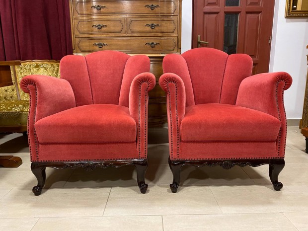 Antik neobarokk berger fotel 2 db