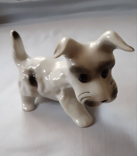 Antik porceln Fox Terrier kutya!