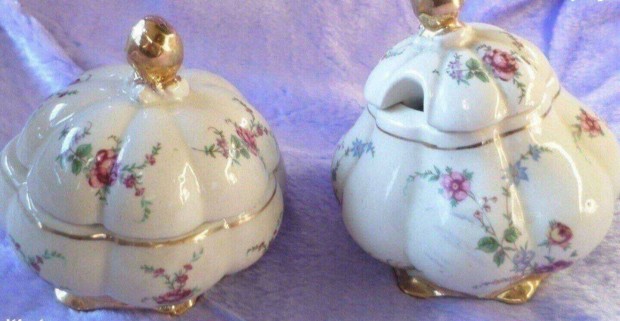 Antik porcelán bonbonier cukor tartó