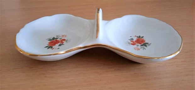 Antik porcelán só-borstartó/asztali fűszeres