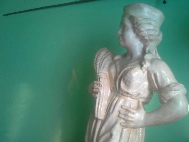 Antik rgi nagy 77 cm francia ni szobor gynyr vintage elad