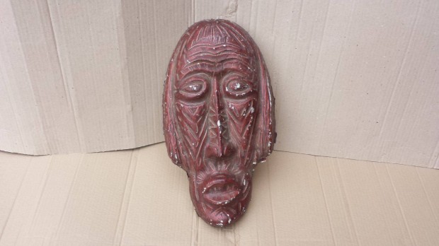 Antik rgi nagymret festett gipsz fali fej szobor falifej 38 cm elad