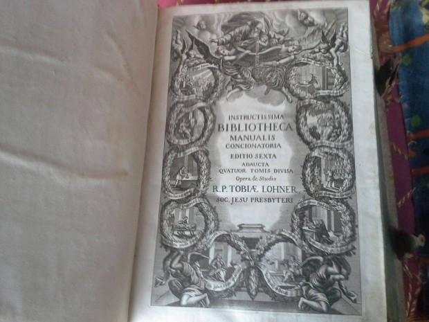 Antik rgi ritka 1730 instructissima bibliotheca biblia nagy knyv