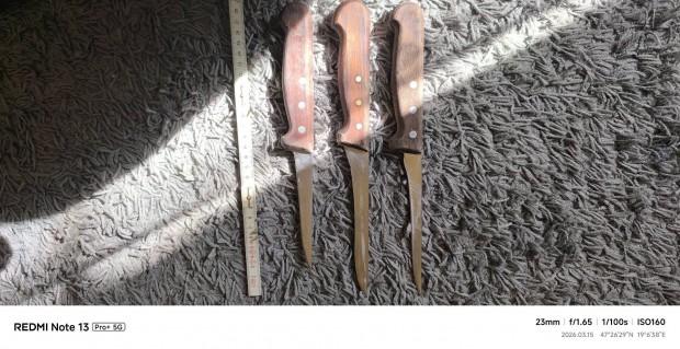 Antik retro csontoz� k�s h�rom db .Ut�nv�t 