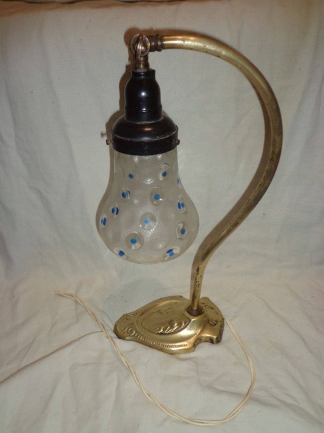 Antik rz asztali elektromos lmpa