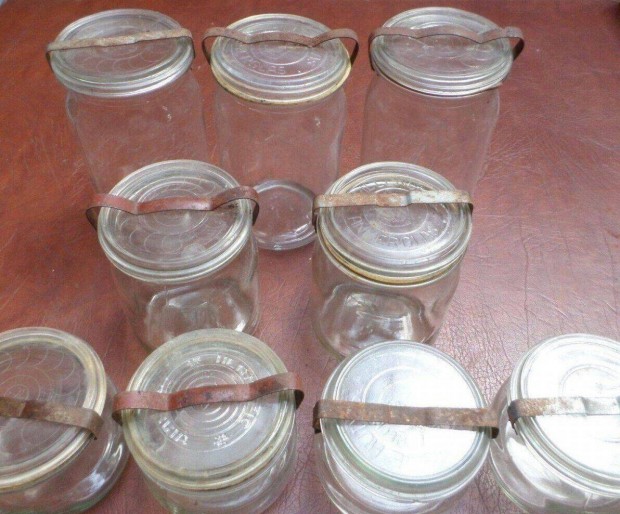 Antik üveg Anker Glas 9db egyben