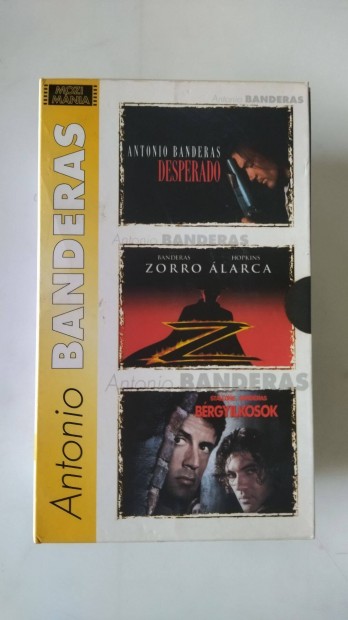 Antonio Banderas Dszdobozos VHS Videkazetta Pakk