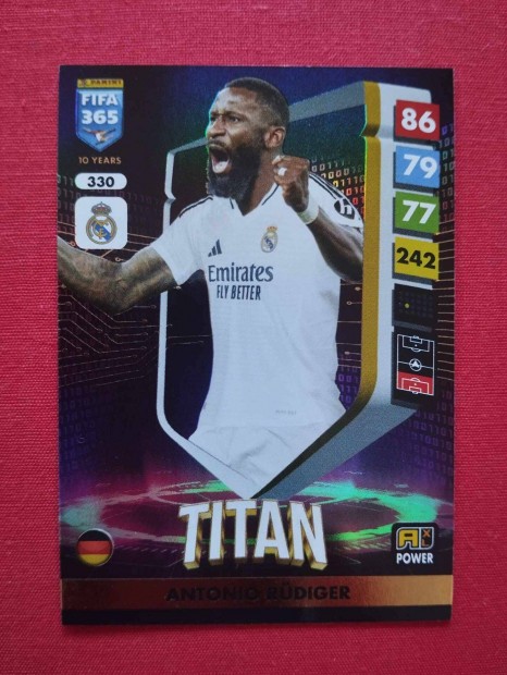 Antonio Rdiger (Real Madrid) FIFA 365 2025 Power Titan focis krtya