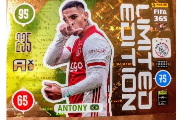 Antony Ajax Amsterdam Limited Edition focis krtya Panini 2021 Update