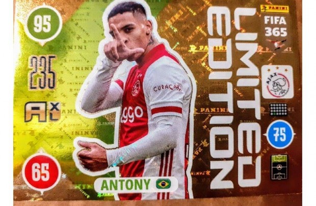 Antony Ajax Amsterdam Limited Edition focis krtya Panini 2021 Update