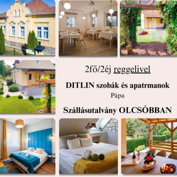 Anyák napi ajándékötlet2fő/2éj szállásutalvány Pápára
