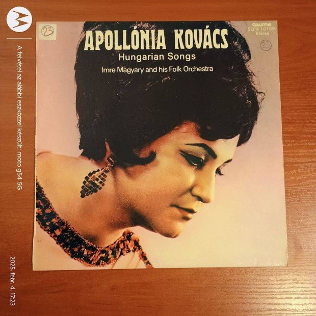 Apollnia Kovcs Hungarian Songs; LP, Vinyl