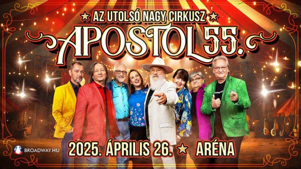 Apostol 55 koncertjegyek Áron Alul eladók!