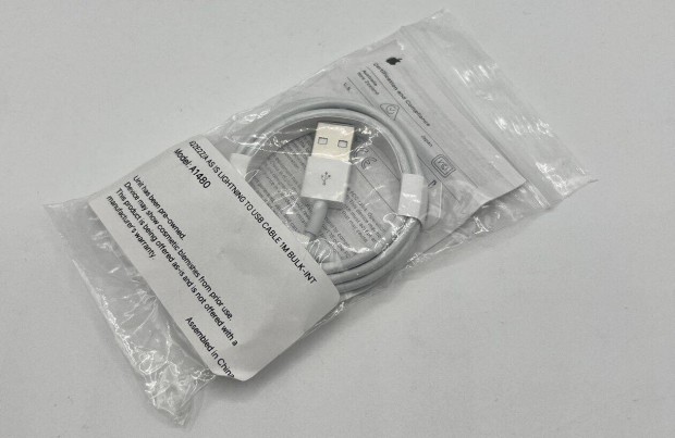 Apple A1480 USB-Lightning adatkbel, 1m, j