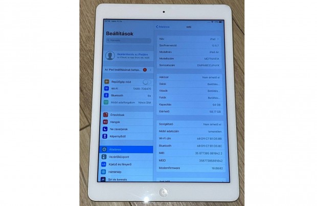 Apple Ipad Air 64Gb- Cellular -SIM képes
