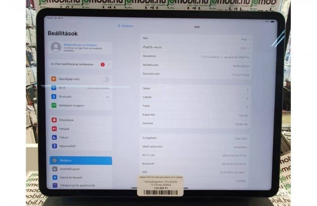 Apple Ipad Pro 12.9 5th Gen 128GB fggetlen akr Magic keyboarddal