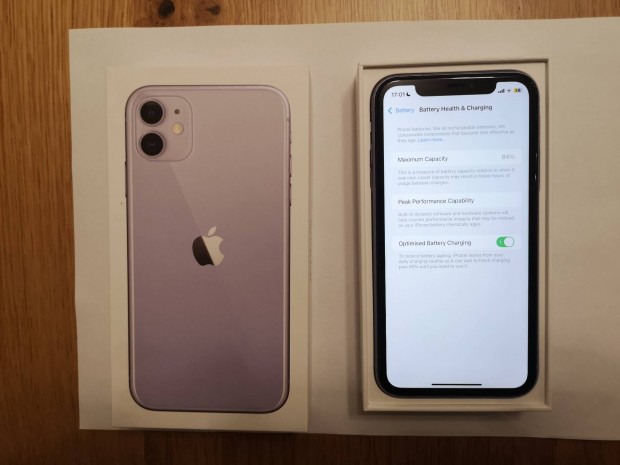 Apple Iphone 11 64GB lila szn, hasznlt mobiltelefon elad