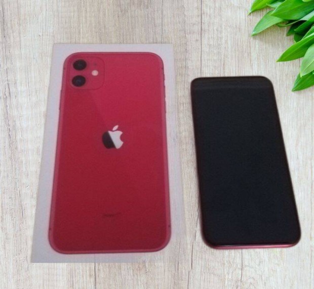Apple Iphone 11 Mobiltelefon 64 gb Piros