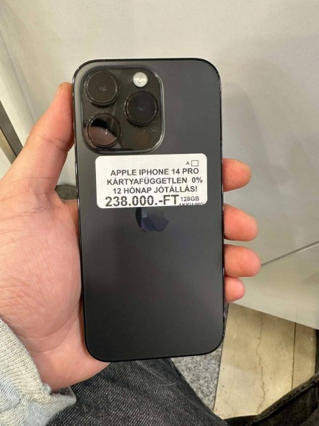 Apple Iphone 14 Pro, 12h jtlls, fggetlen, szp llapot