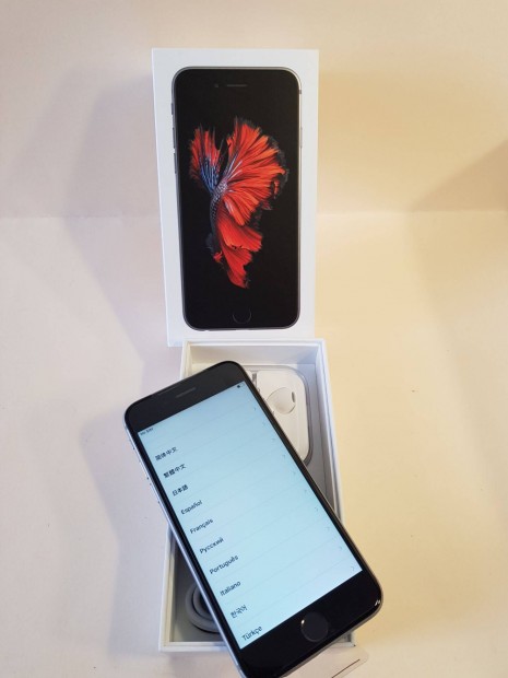 Apple Iphone 6S 32GB Krtyafggetlen,szp llapot telefon 100% os akk
