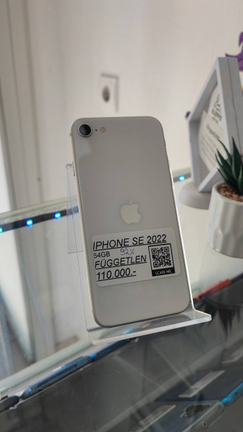 Apple Iphone SE 2022 92% 64GB Krtyafggetlen + Flia